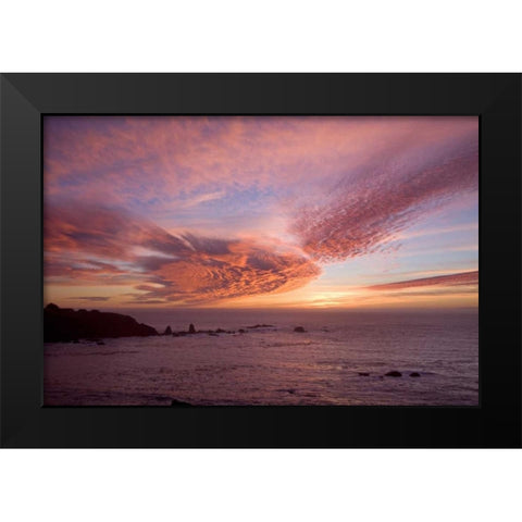 Sunset Sky II Black Modern Wood Framed Art Print by Crane, Rita