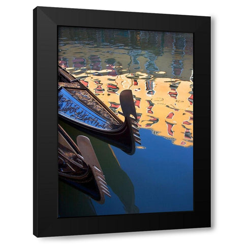 Gondolas and Reflections I Black Modern Wood Framed Art Print by Crane, Rita