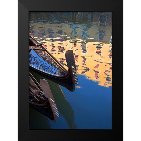 Gondolas and Reflections I Black Modern Wood Framed Art Print by Crane, Rita