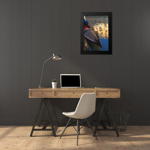 Gondolas and Reflections II Black Modern Wood Framed Art Print by Crane, Rita