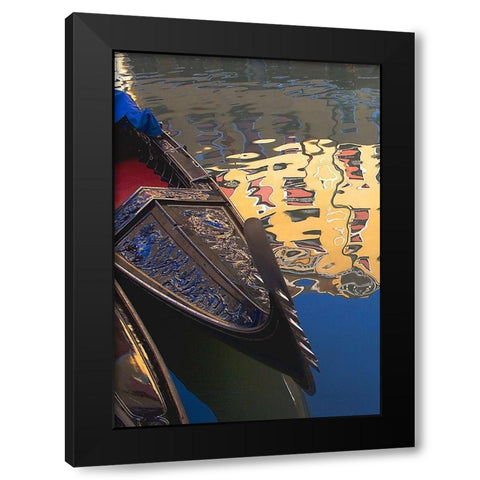 Gondolas and Reflections II Black Modern Wood Framed Art Print by Crane, Rita