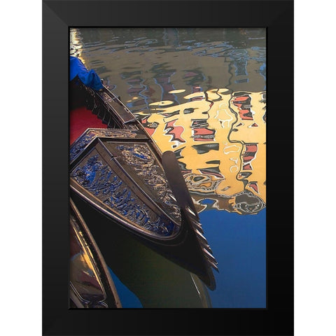 Gondolas and Reflections II Black Modern Wood Framed Art Print by Crane, Rita