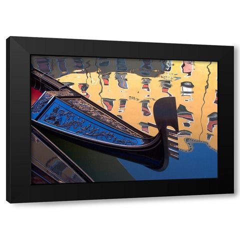Gondolas and Reflections III Black Modern Wood Framed Art Print with Double Matting by Crane, Rita