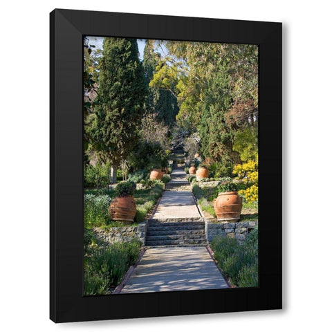 Italian Garden I Black Modern Wood Framed Art Print by Crane, Rita