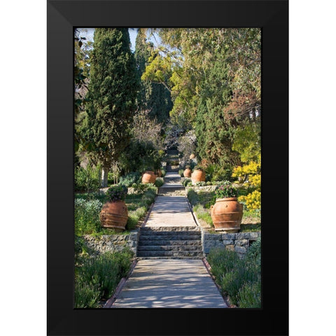 Italian Garden I Black Modern Wood Framed Art Print by Crane, Rita