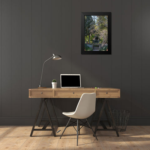 Italian Garden II Black Modern Wood Framed Art Print by Crane, Rita