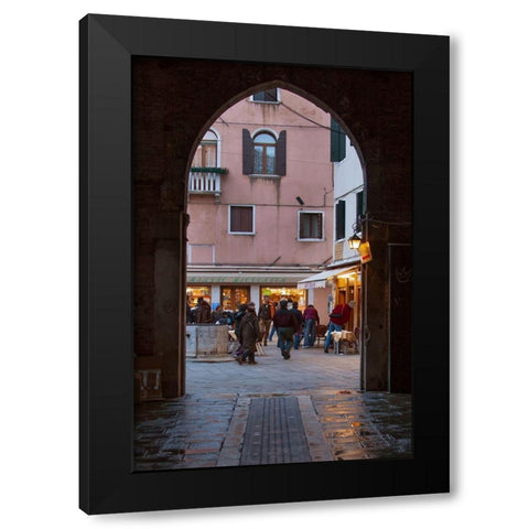 Venice Arches I Black Modern Wood Framed Art Print with Double Matting by Crane, Rita
