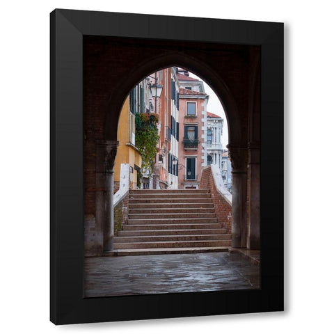 Venice Arches II Black Modern Wood Framed Art Print with Double Matting by Crane, Rita