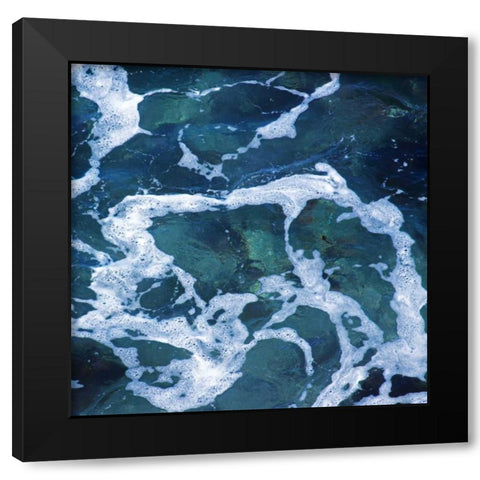 Seafoam II Black Modern Wood Framed Art Print with Double Matting by Crane, Rita