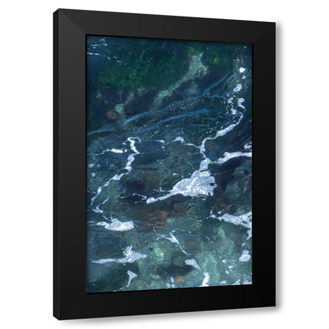 Seafoam III Black Modern Wood Framed Art Print with Double Matting by Crane, Rita