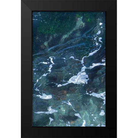 Seafoam III Black Modern Wood Framed Art Print by Crane, Rita