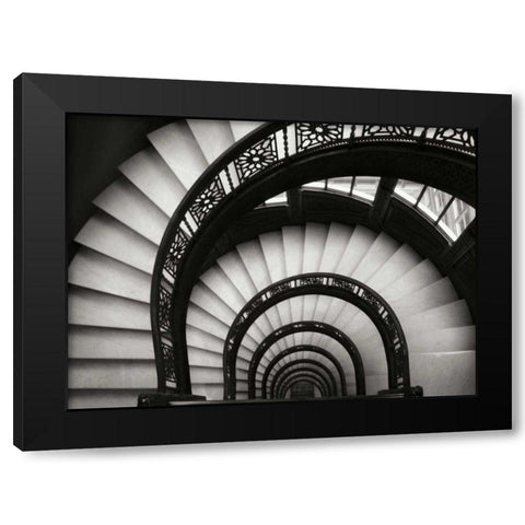 Rookery Stairwell Black Modern Wood Framed Art Print by Christensen, Jim