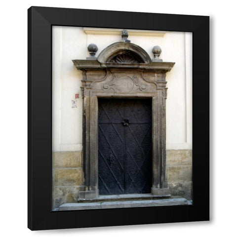 Prague Door I Black Modern Wood Framed Art Print by Christensen, Jim