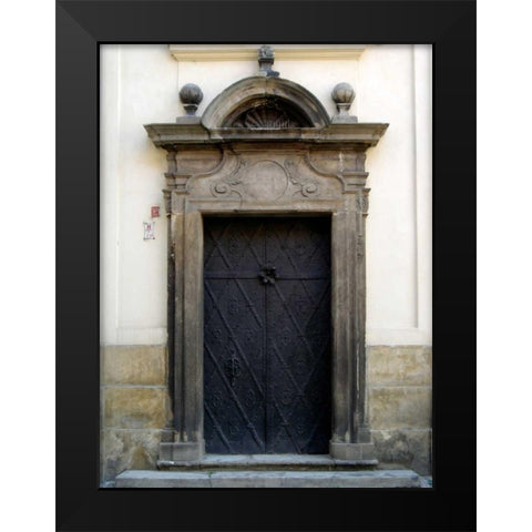 Prague Door I Black Modern Wood Framed Art Print by Christensen, Jim