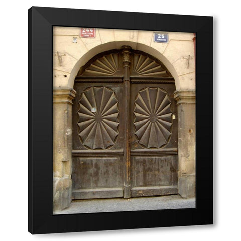 Prague Door VI Black Modern Wood Framed Art Print by Christensen, Jim