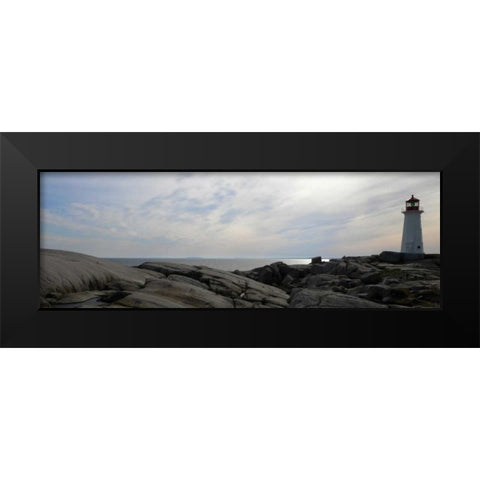 Lighthouse II Black Modern Wood Framed Art Print by Christensen, Jim