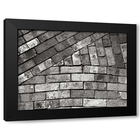 Bricks Black Modern Wood Framed Art Print by Christensen, Jim