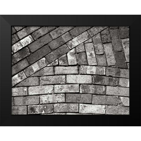 Bricks Black Modern Wood Framed Art Print by Christensen, Jim
