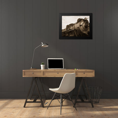 Train I Black Modern Wood Framed Art Print by Christensen, Jim