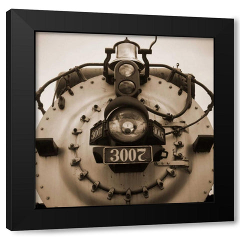 Train V Black Modern Wood Framed Art Print by Christensen, Jim
