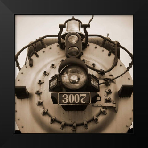 Train V Black Modern Wood Framed Art Print by Christensen, Jim