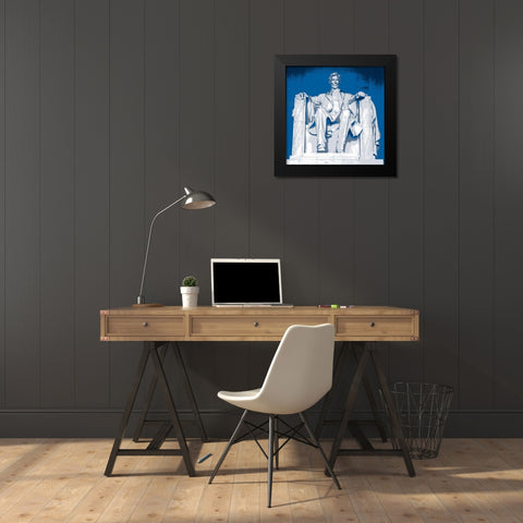 Lincoln Monument Black Modern Wood Framed Art Print by Christensen, Jim