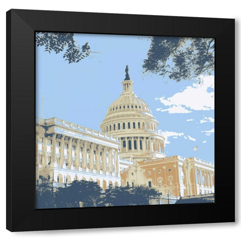 US Capital Black Modern Wood Framed Art Print by Christensen, Jim