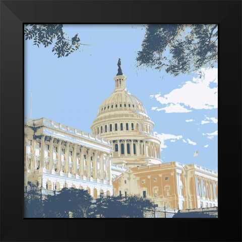 US Capital Black Modern Wood Framed Art Print by Christensen, Jim