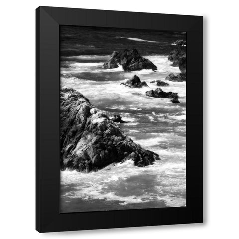 Garrapata Highlands 6 BW Black Modern Wood Framed Art Print with Double Matting by Hausenflock, Alan