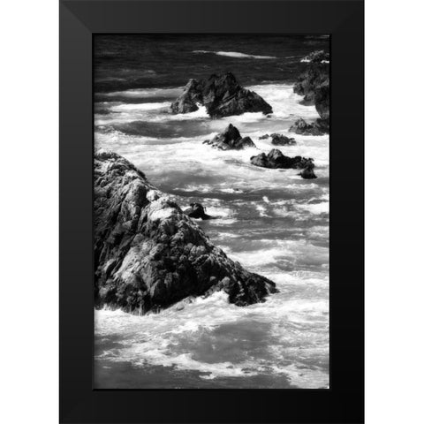 Garrapata Highlands 6 BW Black Modern Wood Framed Art Print by Hausenflock, Alan