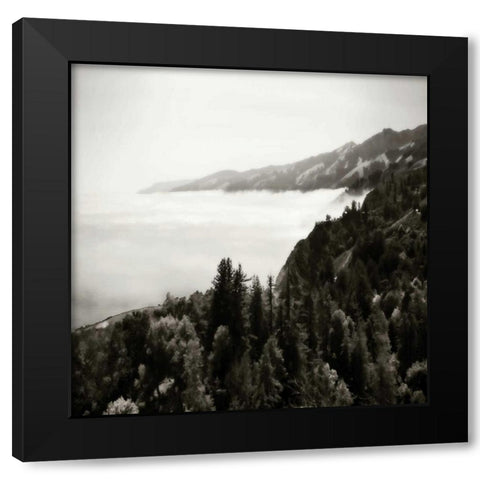 Pacific Fog Sq II Black Modern Wood Framed Art Print by Hausenflock, Alan