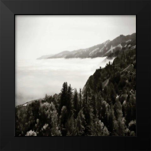 Pacific Fog Sq II Black Modern Wood Framed Art Print by Hausenflock, Alan