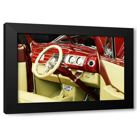 Candy Apple Dash Black Modern Wood Framed Art Print by Hausenflock, Alan