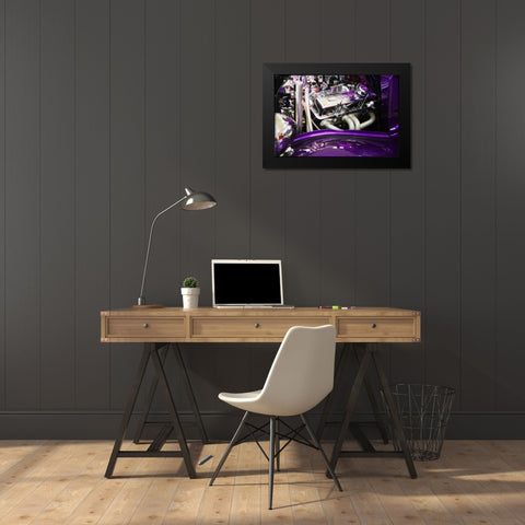 Street Rod II Black Modern Wood Framed Art Print by Hausenflock, Alan
