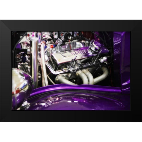 Street Rod II Black Modern Wood Framed Art Print by Hausenflock, Alan