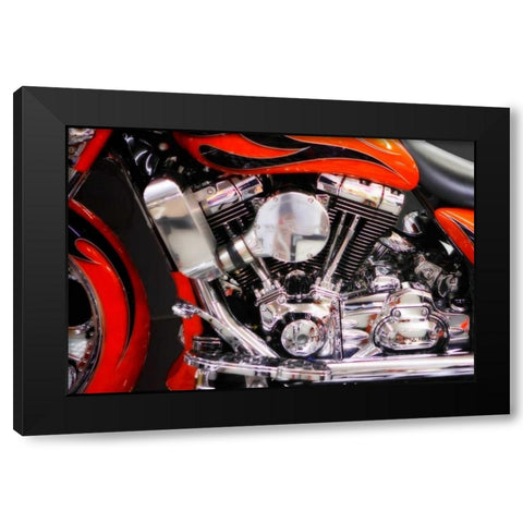 Twin Power I Black Modern Wood Framed Art Print by Hausenflock, Alan