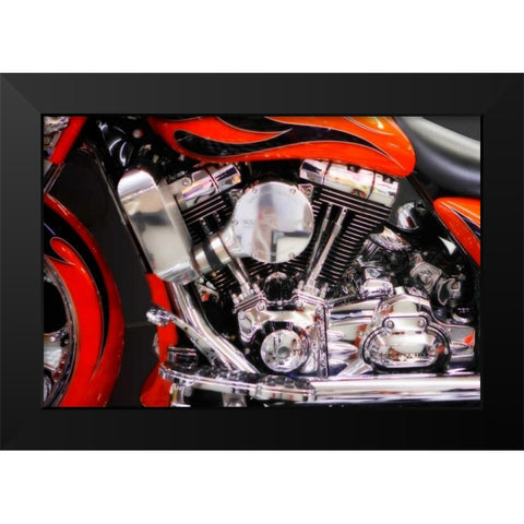 Twin Power I Black Modern Wood Framed Art Print by Hausenflock, Alan