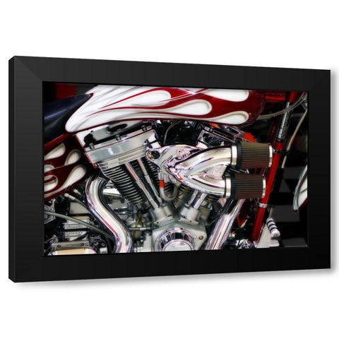 Twin Power II Black Modern Wood Framed Art Print by Hausenflock, Alan