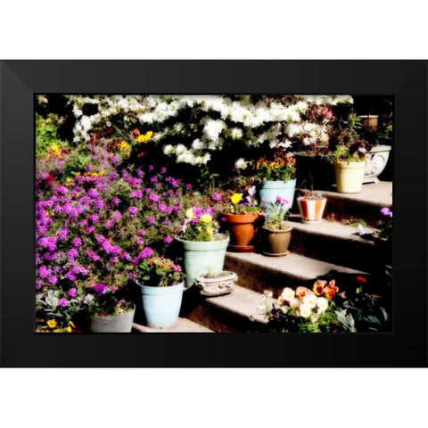 Sidewalk Spring II Black Modern Wood Framed Art Print by Hausenflock, Alan