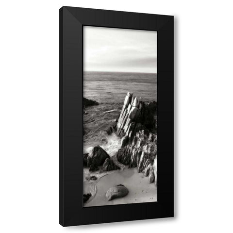 Lovers Point Panel BW 4 Black Modern Wood Framed Art Print with Double Matting by Hausenflock, Alan