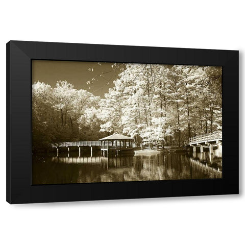 Westhampton Lake I Black Modern Wood Framed Art Print with Double Matting by Hausenflock, Alan