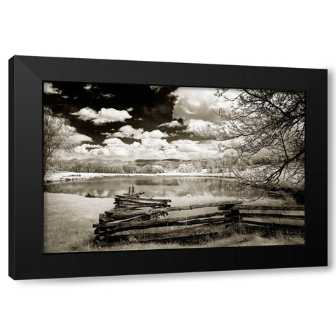 Old Mill Lake Black Modern Wood Framed Art Print by Hausenflock, Alan