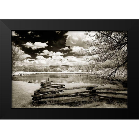 Old Mill Lake Black Modern Wood Framed Art Print by Hausenflock, Alan