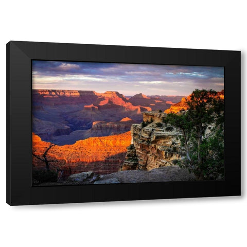 Mather Point Sunset I Black Modern Wood Framed Art Print with Double Matting by Hausenflock, Alan