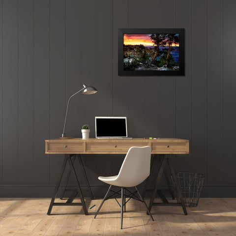 Mather Point Sunset II Black Modern Wood Framed Art Print by Hausenflock, Alan