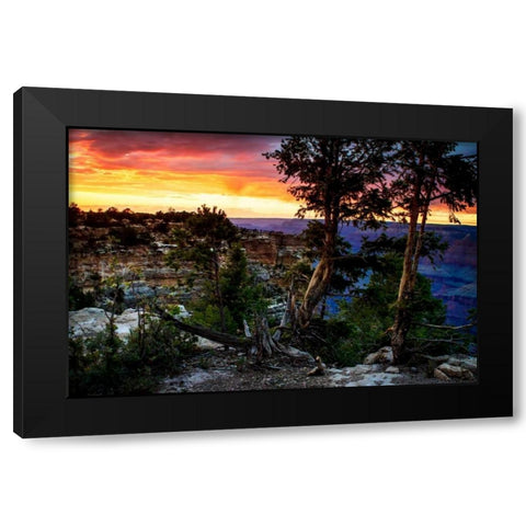 Mather Point Sunset II Black Modern Wood Framed Art Print by Hausenflock, Alan