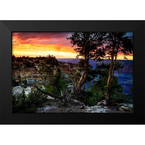 Mather Point Sunset II Black Modern Wood Framed Art Print by Hausenflock, Alan