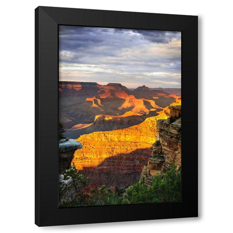 Mather Point Sunset V Black Modern Wood Framed Art Print with Double Matting by Hausenflock, Alan