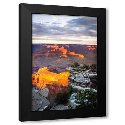 Mather Point Sunset VI Black Modern Wood Framed Art Print by Hausenflock, Alan