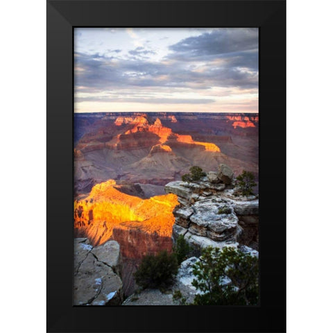 Mather Point Sunset VI Black Modern Wood Framed Art Print by Hausenflock, Alan